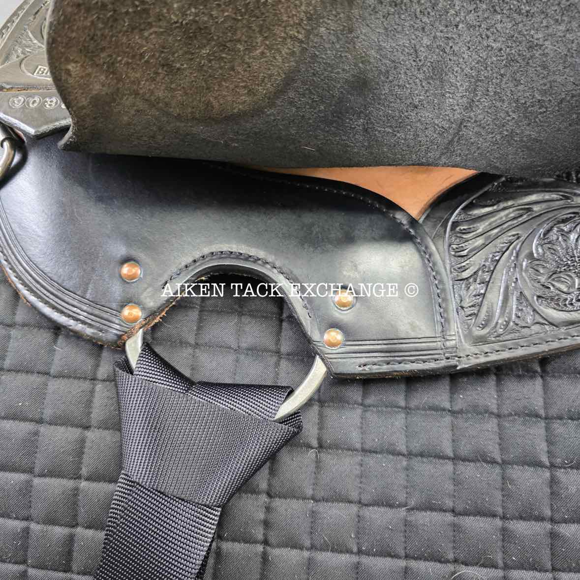 **SOLD** Big Horn 908 Extra Wide Trail Western Saddle, 16" Seat, Steele Equi-Fit Haflinger Tree
