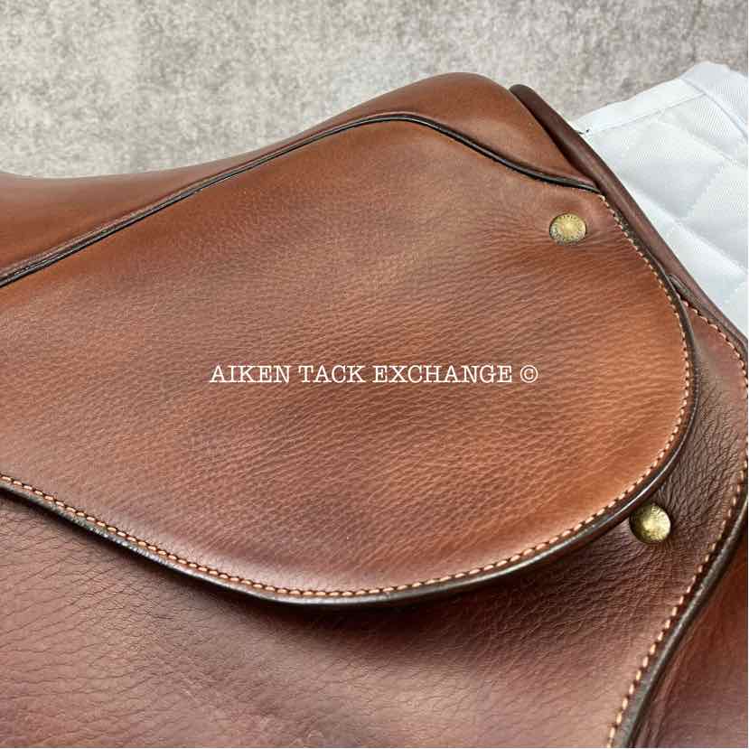 2018 Stubben Redwood Ascend Close Contact Jump Saddle, 16.5" Seat, 32cm Tree - Wide, Wool Flocked Panels