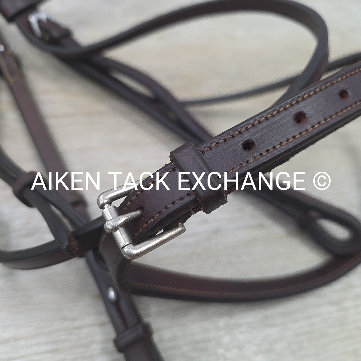 Edgewood Plain Raised Bridle, No Reins, Brown, Size Full