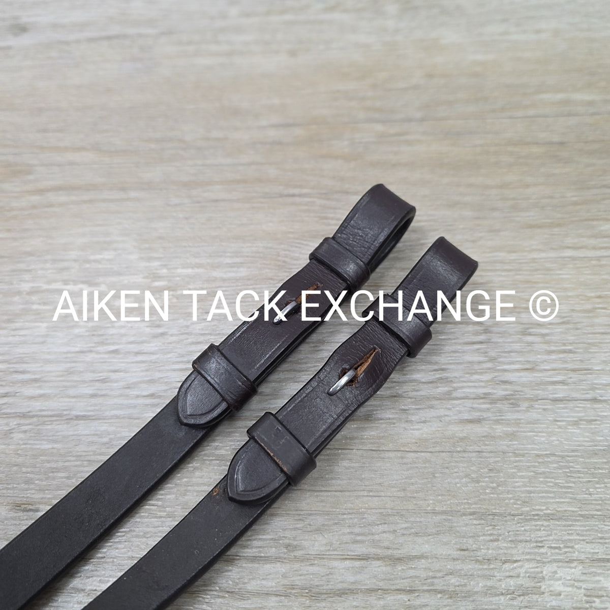 Flat Laced Reins, Brown, 62"