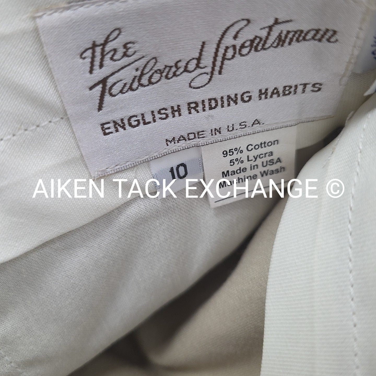 Tailored Sportsman "T.S." Knee Patch Breeches, Size 10 R