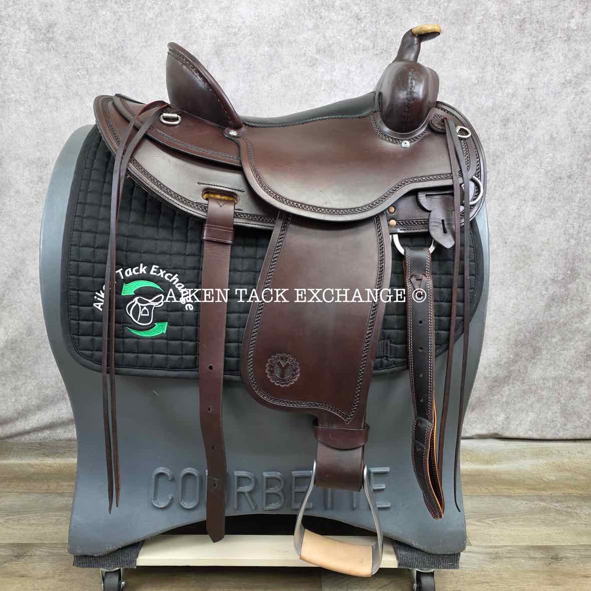 2007 Circle Y 2177 Draft Horse Park & Trail Western Saddle, 16" Seat, Extra Wide Tree, Comes with Matching Tack