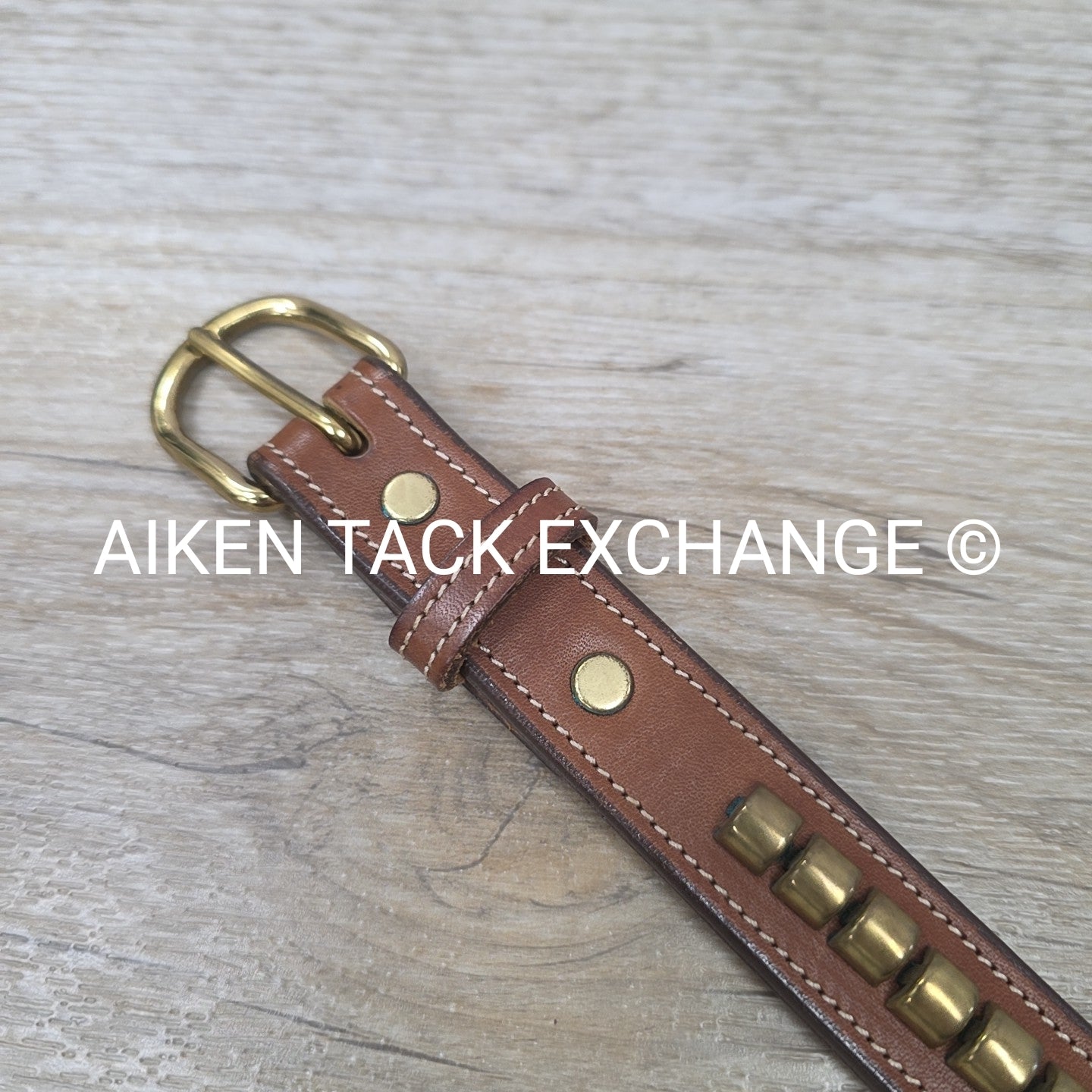 Tory Leather Clincher Brass Buckle Belt, 26"