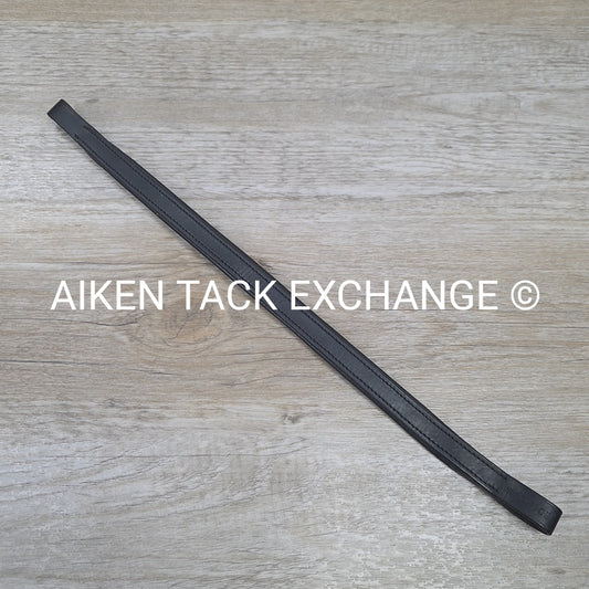 Padded Flat Browband, Black, 17"
