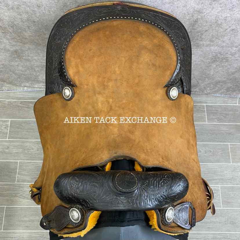 M.L. Leddy's Western Saddle, 16.5" Seat, Wide Tree - Full QH Bars