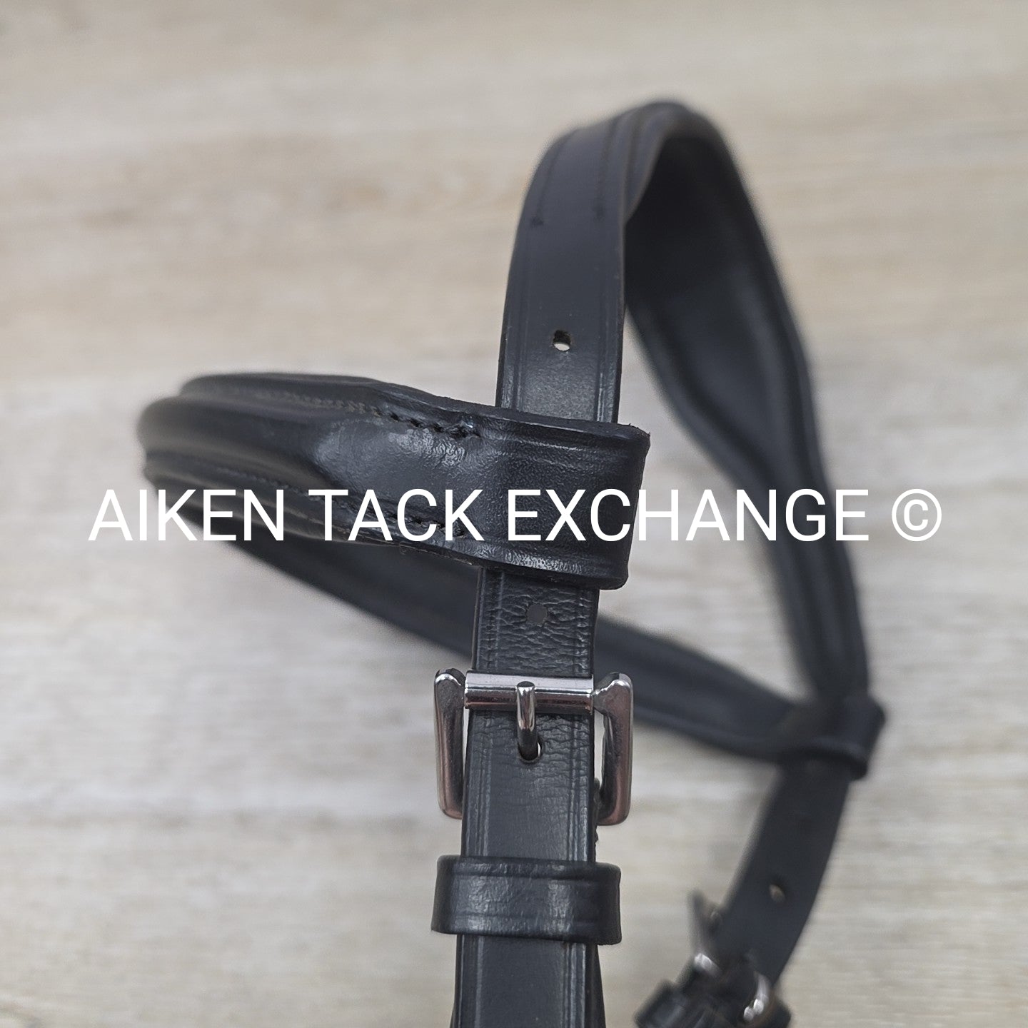 Bobby's English Tack Anatomic Bridle with Rubber Reins, Black, Size Full