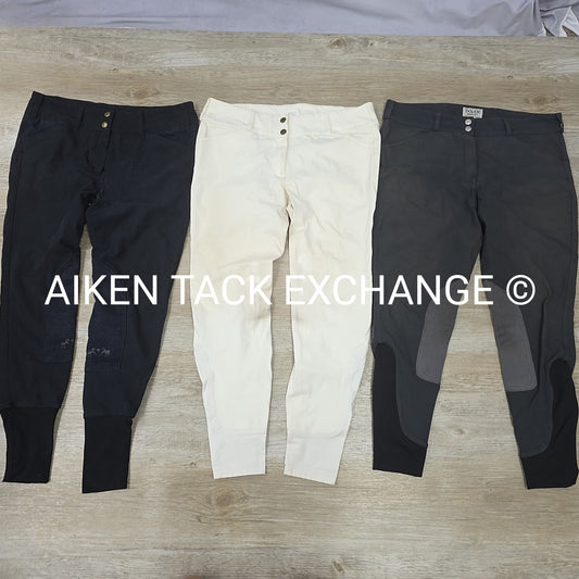BARGAIN BUNDLE: 3 Pair Knee Patch Breeches, 2 32 & 1 30