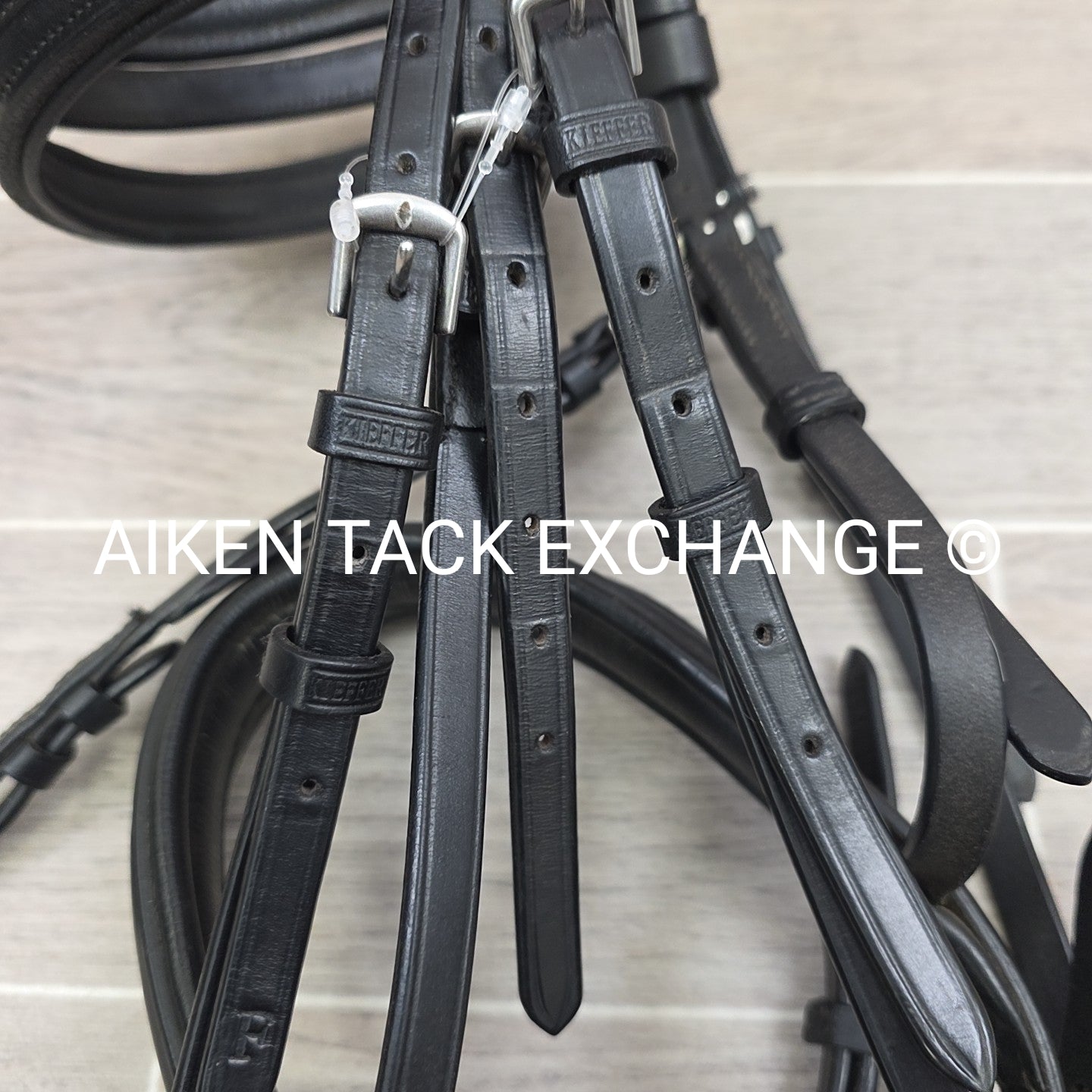 Kieffer Monocrown Bridle with Cotton Web Reins & 2 Extra Browbands, Size Full