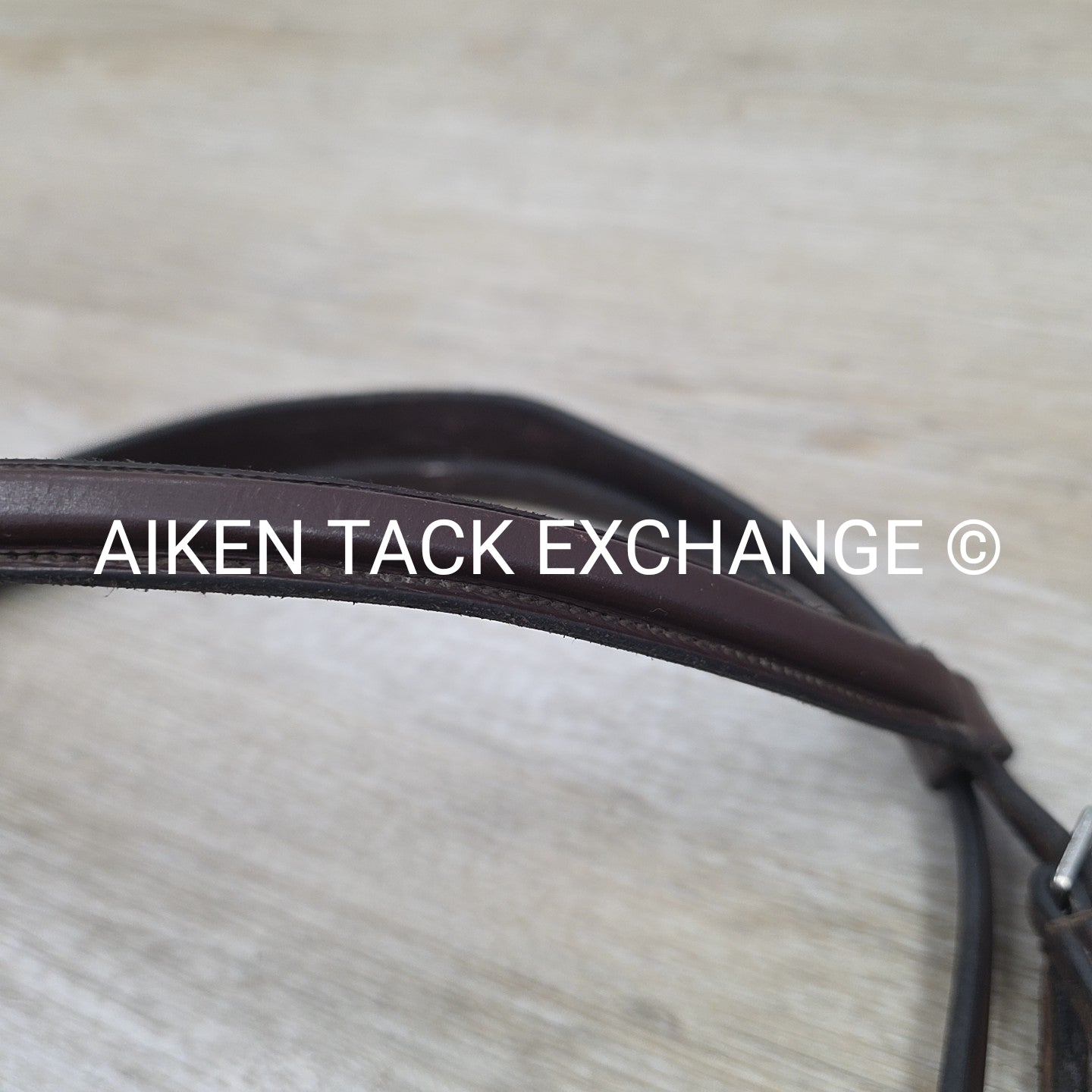 Plain Square Raised Bridle with Matching Laced Reins, Brown, Size Full