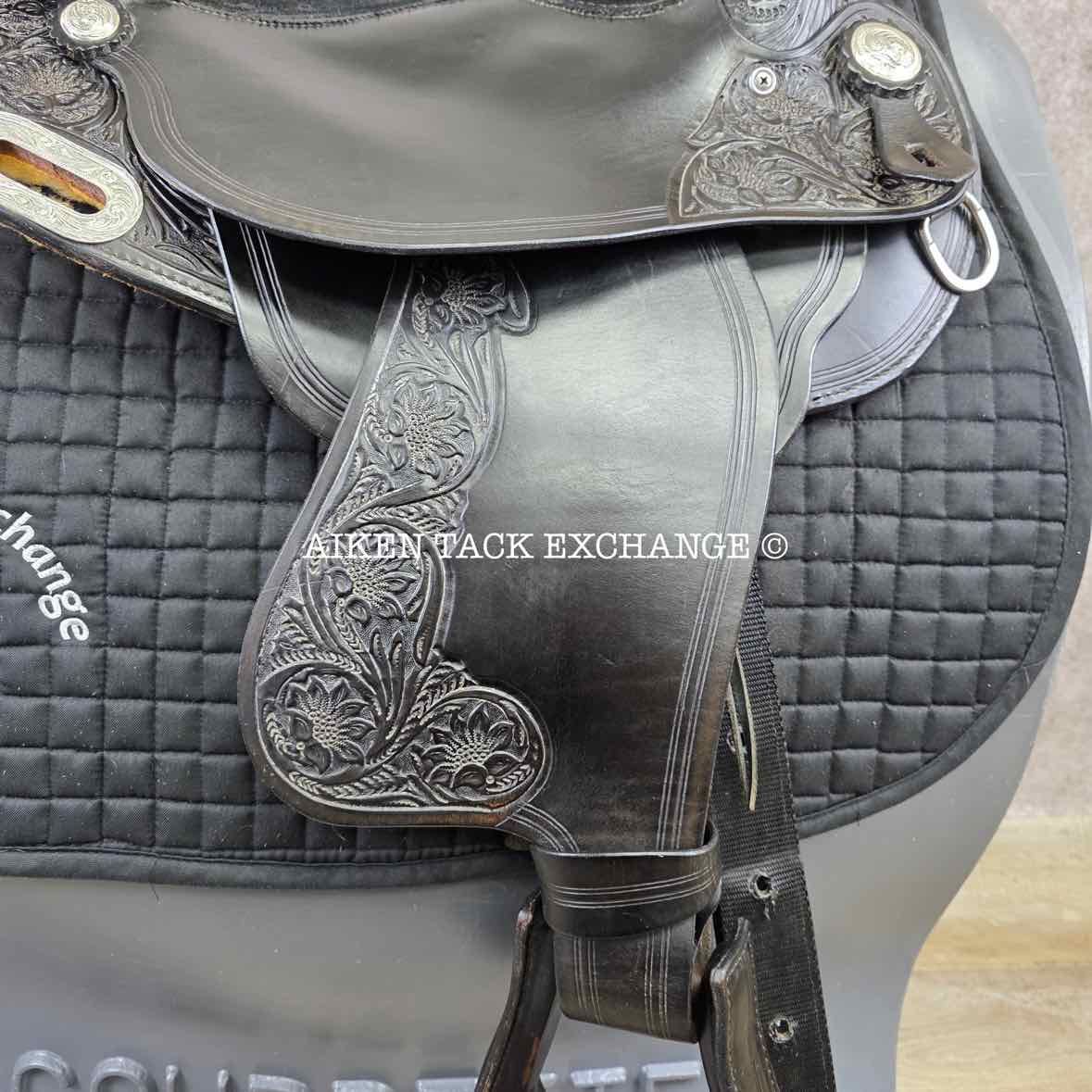 **SOLD** Big Horn 908 Extra Wide Trail Western Saddle, 16" Seat, Steele Equi-Fit Haflinger Tree