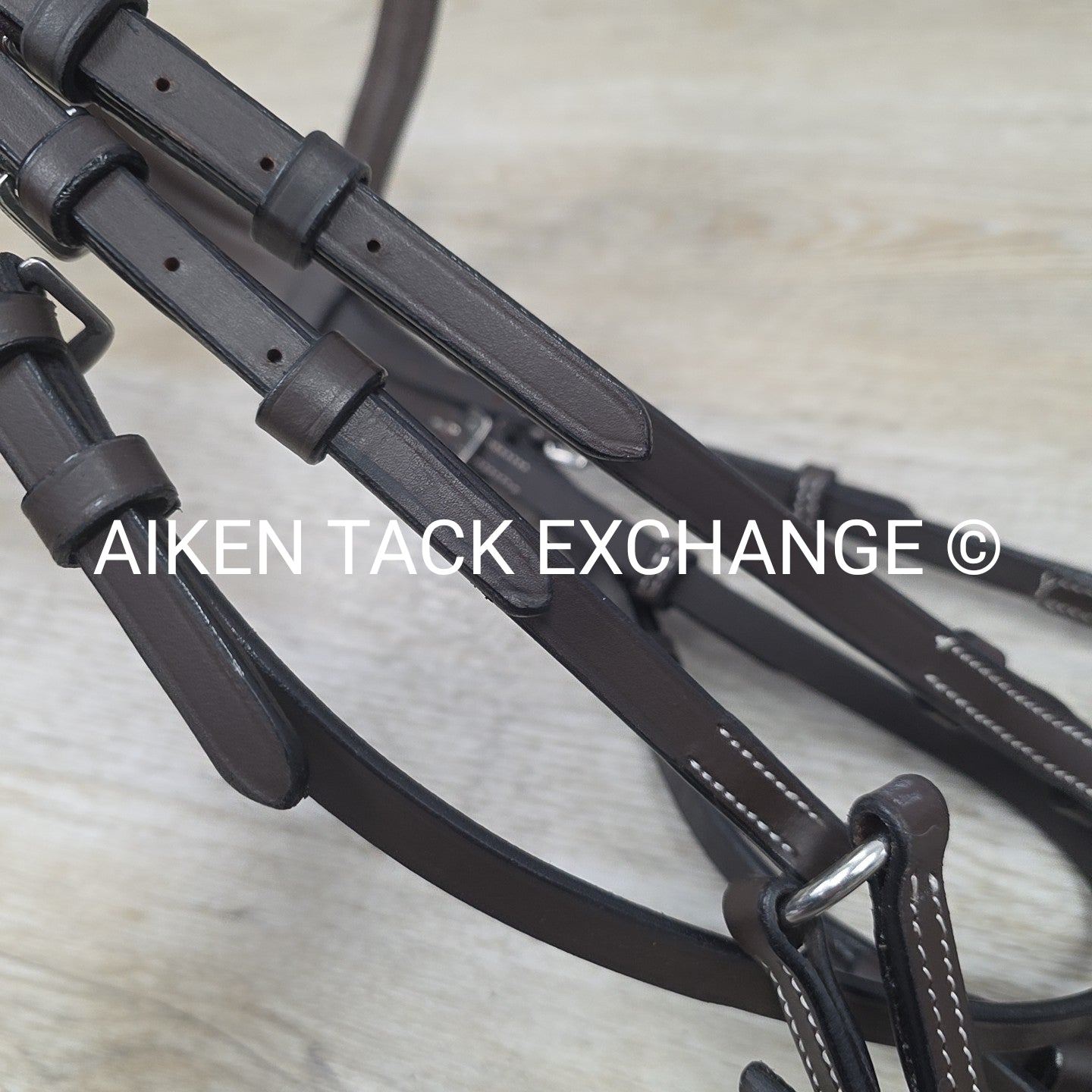 HDR Pro Mono Crown Raised Figure 8 Bridle with Rubber Reins, Havana, Oversize
