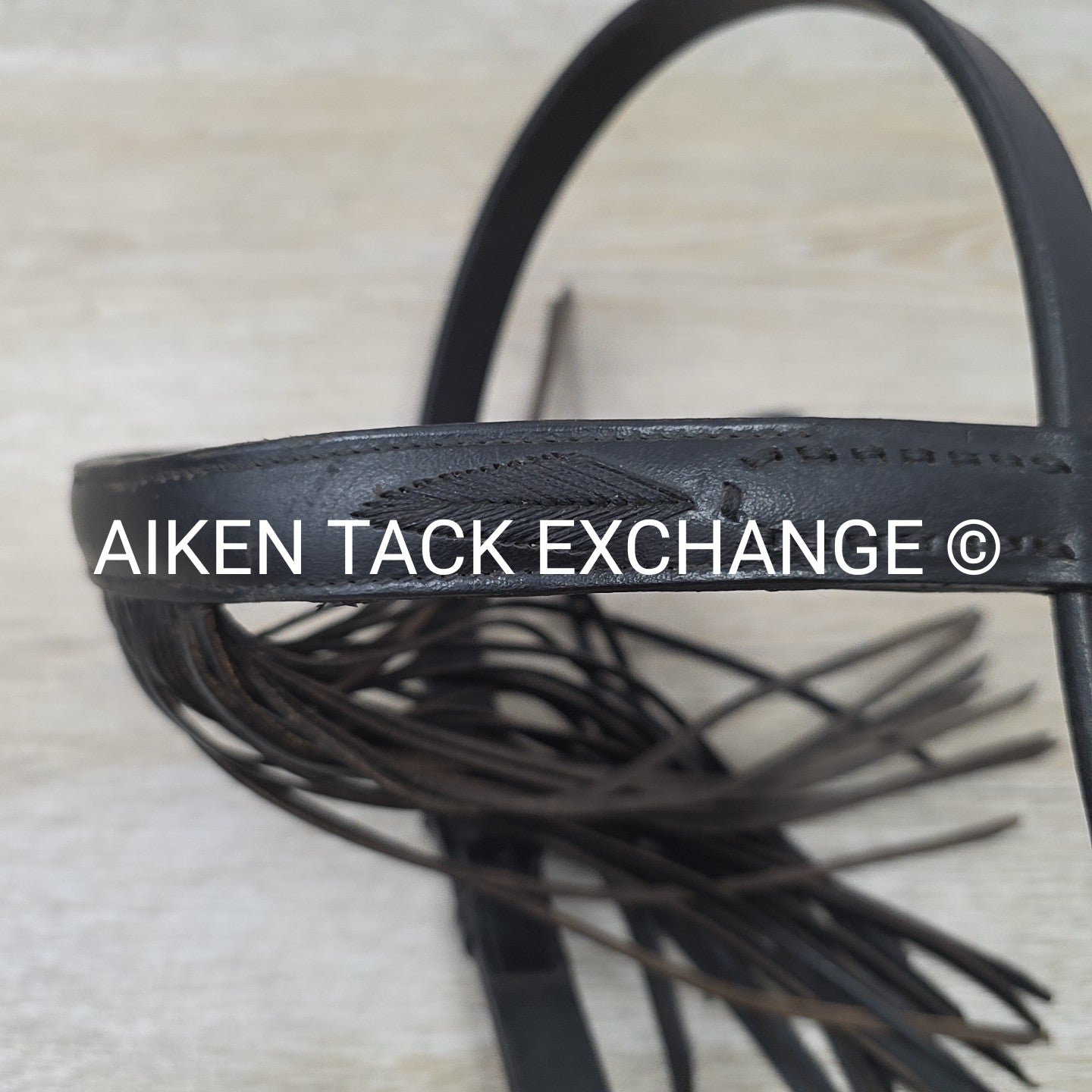 Fringe Browband Bridle with Matching Reins, Black, Size Full