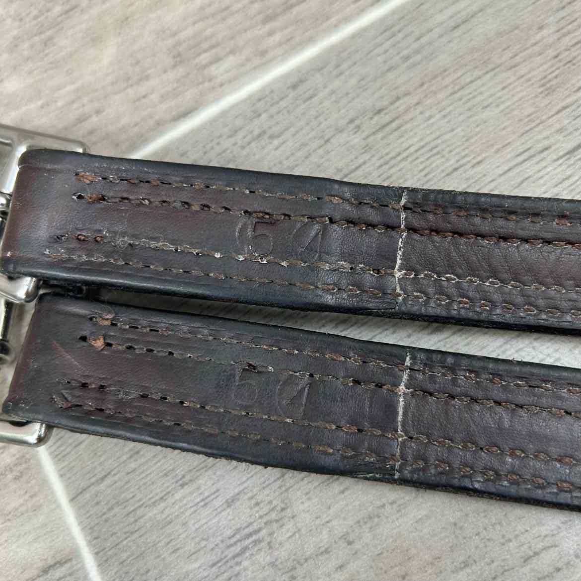 Nunn Finer Nylon Core Stirrup Leathers, Brown, 54"