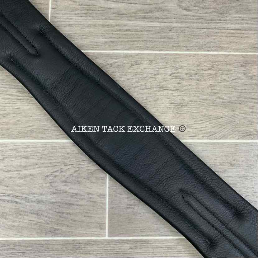 Trilogy Padded Leather Contoured Dressage Girth, Black, 24"