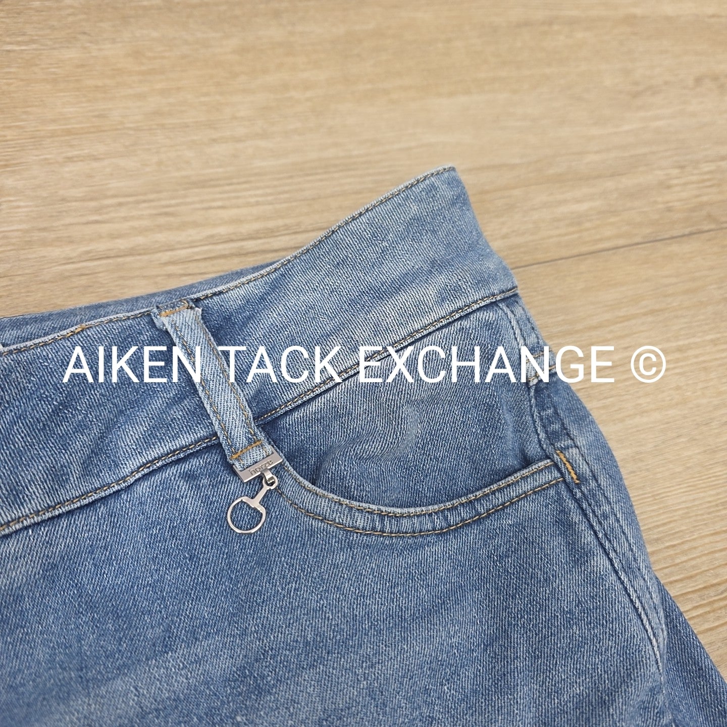 Horze Silicone Grip Full Seat Denim Breeches, Women's 28