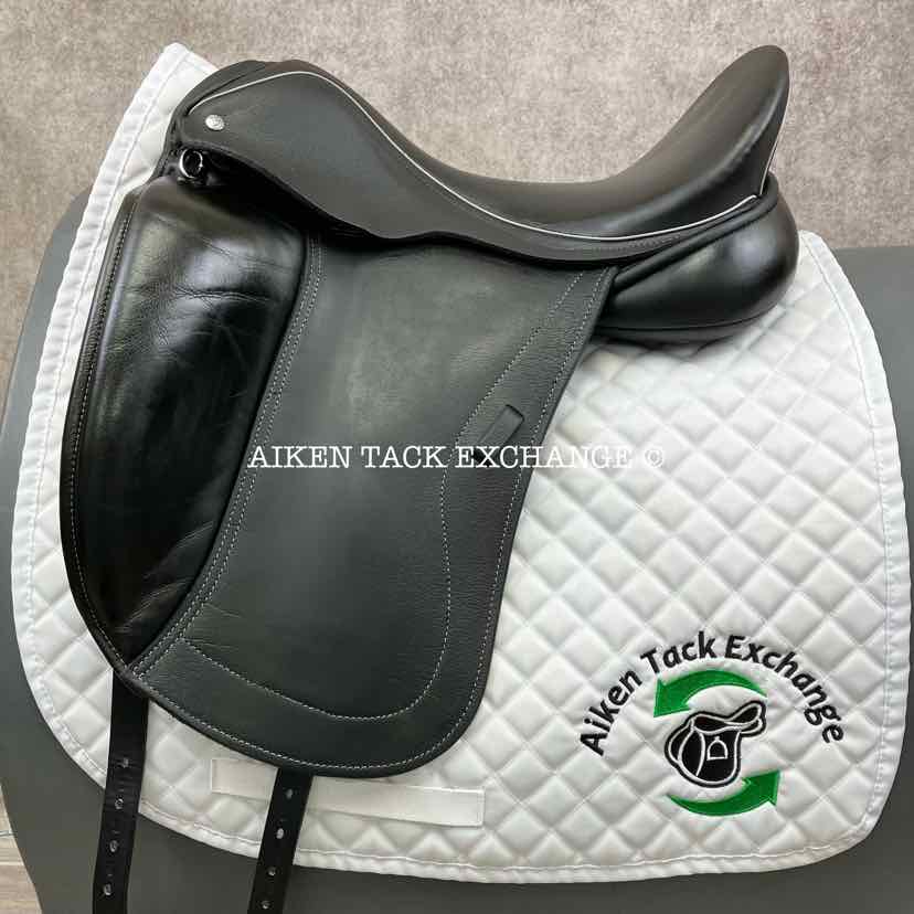 2017 Custom Saddlery Advantage Monoflap Dressage Saddle, 17.5" Seat, Adjustable Tree, Wool Flocked Panels