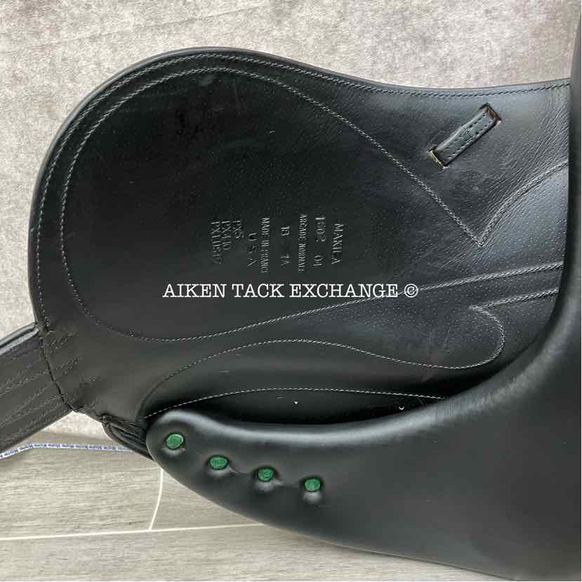 **SOLD** 2004 Devoucoux Makila Monoflap Dressage Saddle, 18" Seat, 1A Flap - Short, Medium Wide Tree, Foam Panels, Full Buffalo Leather