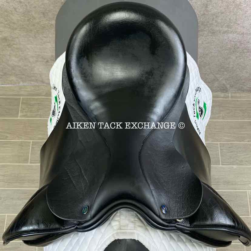 2009 Hulsebos WB4 Dressage Saddle, 17" Seat, Extra Wide Tree, Wool Flocked Panels