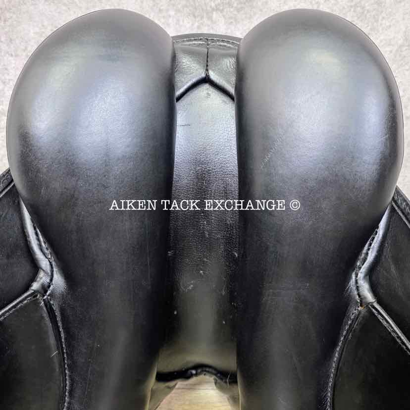 2001 Schleese Jane Savoie Dressage Saddle, 17" Seat, MW/W Tree, Wool Flocked Panels