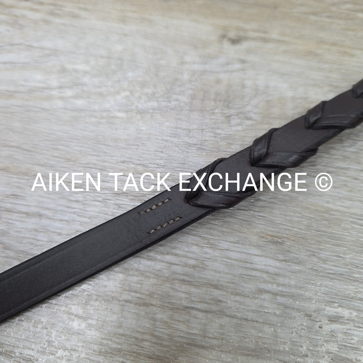Flat Laced Reins, Brown, 56"