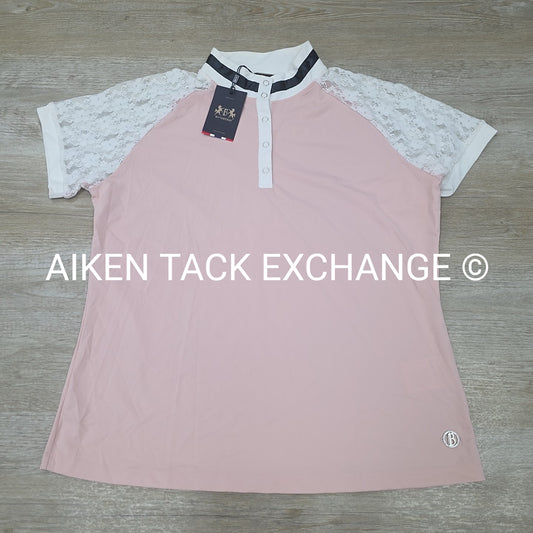 B Vertigo Lauren Lace Short Sleeve Show Shirt, Women's 14 (L/XL)