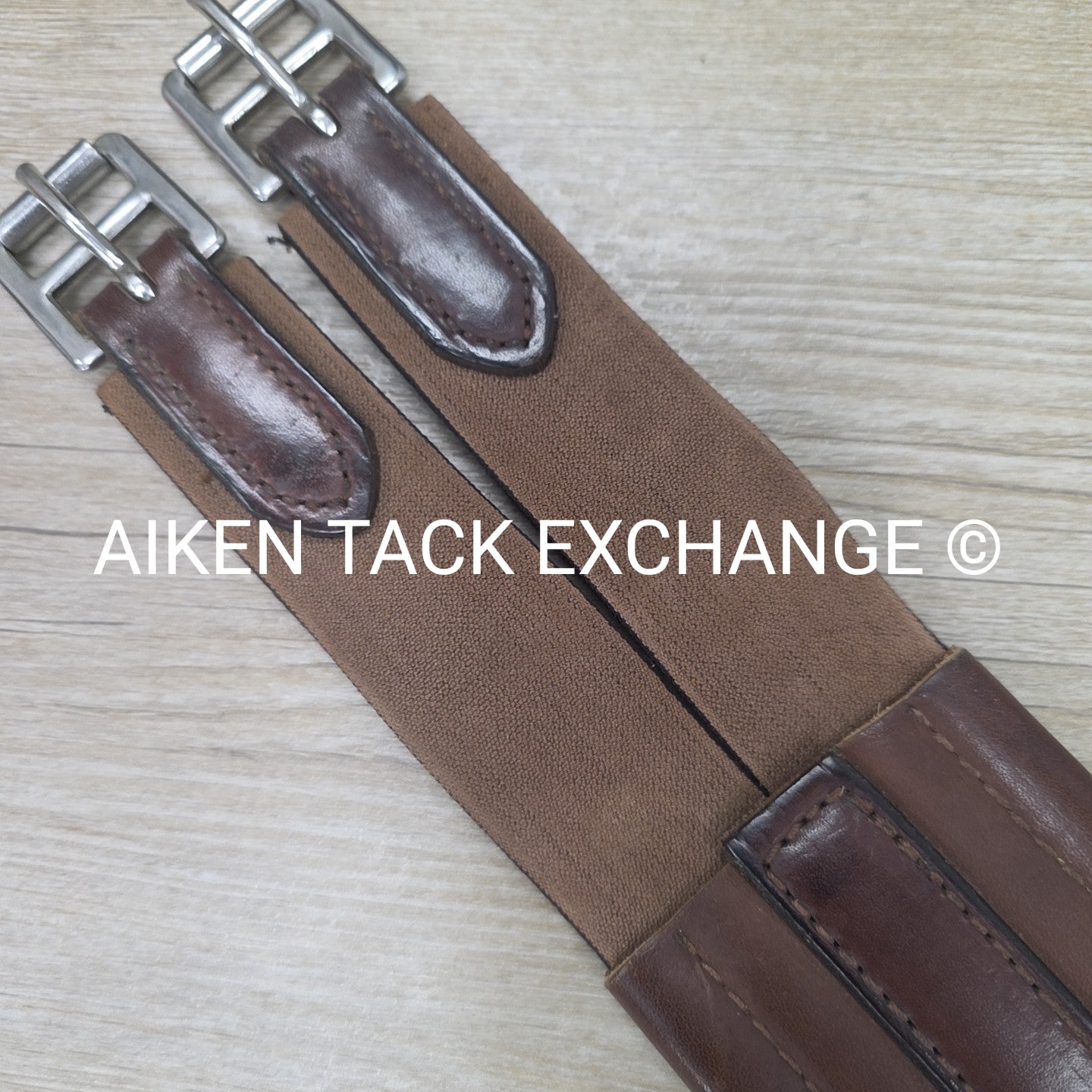 Leather Girth w/ Double Elastic, Size 64"