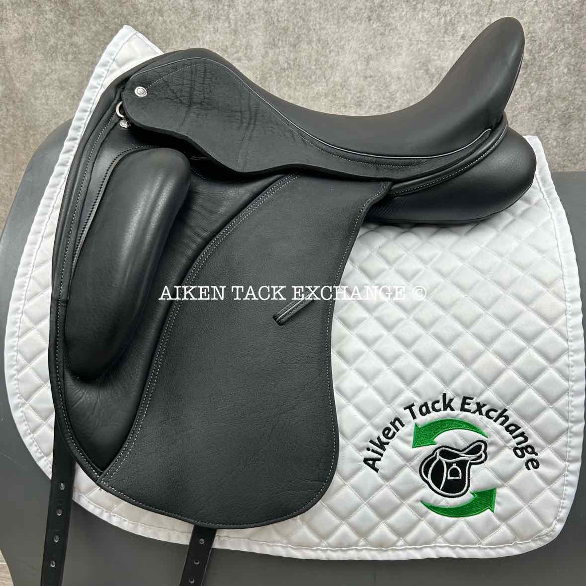 2023 Custom Saddlery Wolfgang Gemini R Monoflap Dressage Saddle, 18" Seat, Adjustable Tree, Wool Flocked Panels