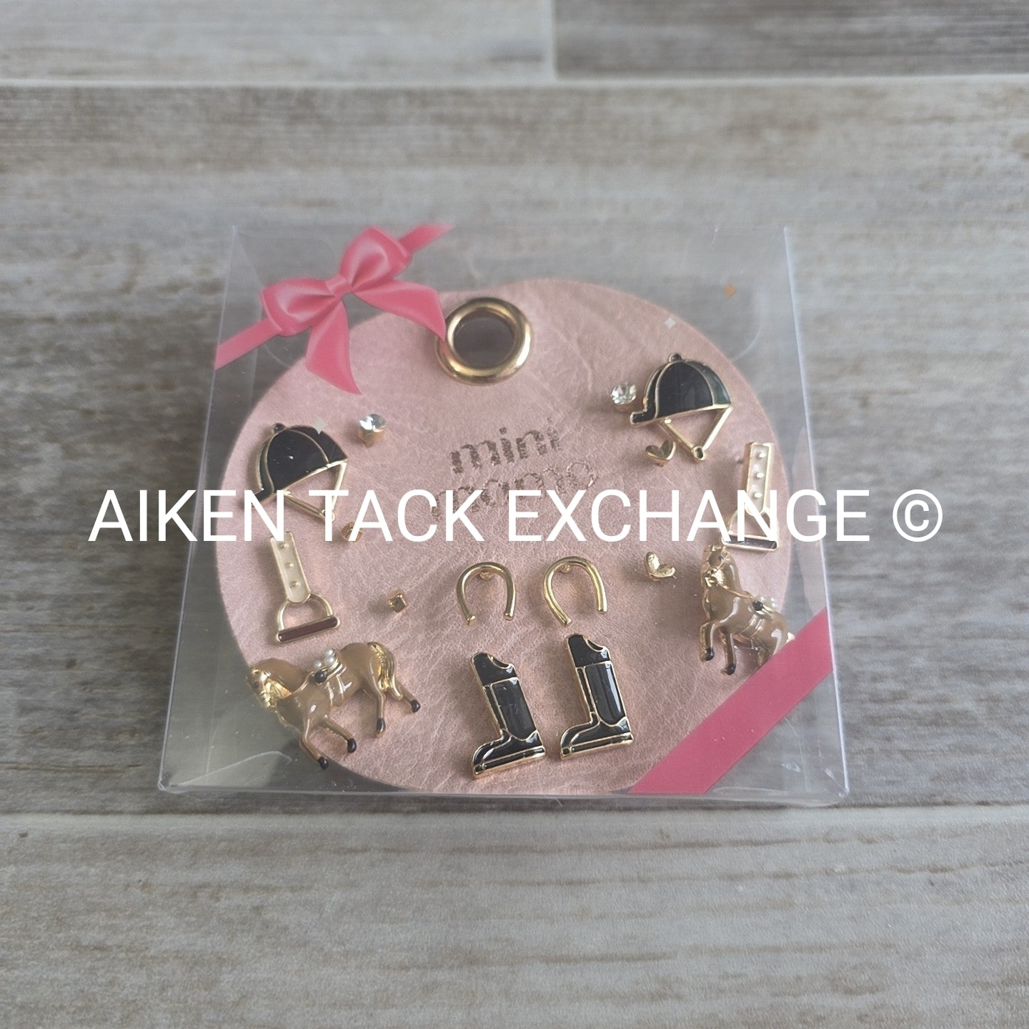 Equestrian Earring Set - 8 Pairs Total