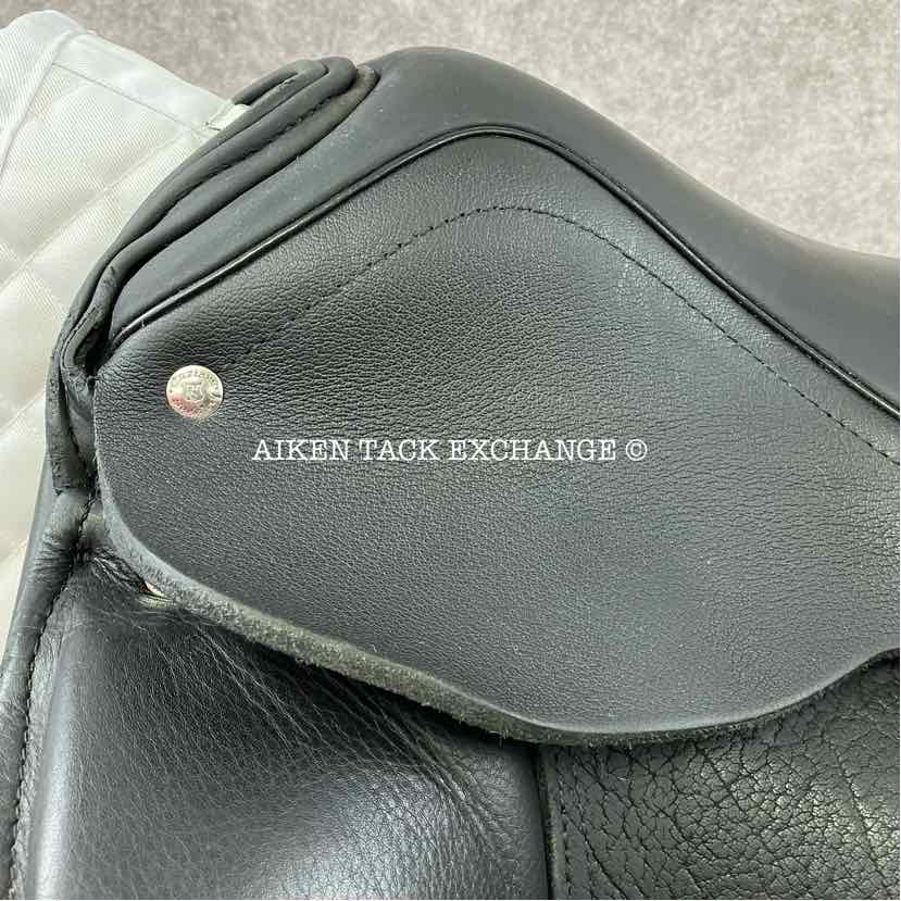 2017 Custom Saddlery Advantage Monoflap Dressage Saddle, 17.5" Seat, Adjustable Tree, Wool Flocked Panels