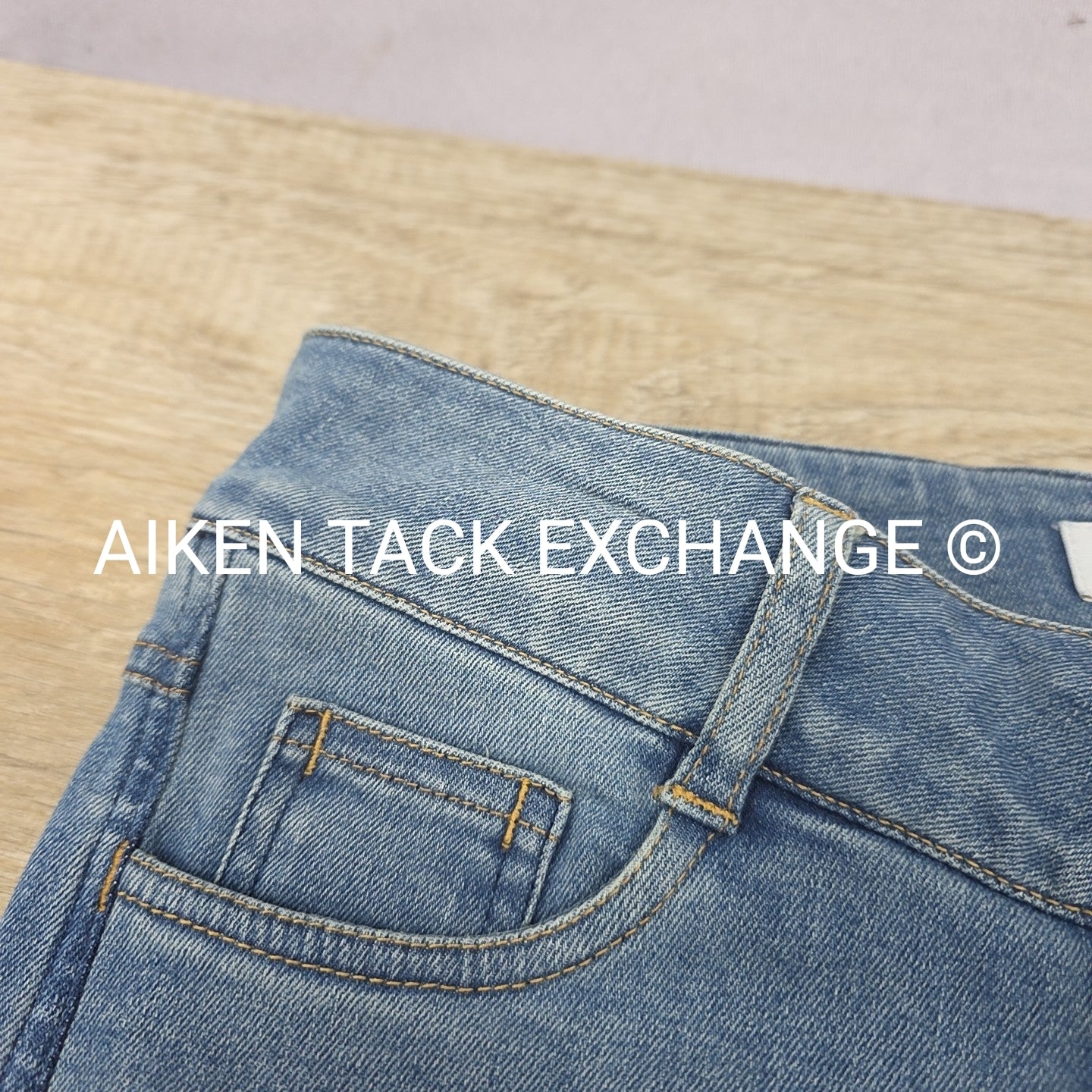 Horze Silicone Grip Full Seat Denim Breeches, Size 28