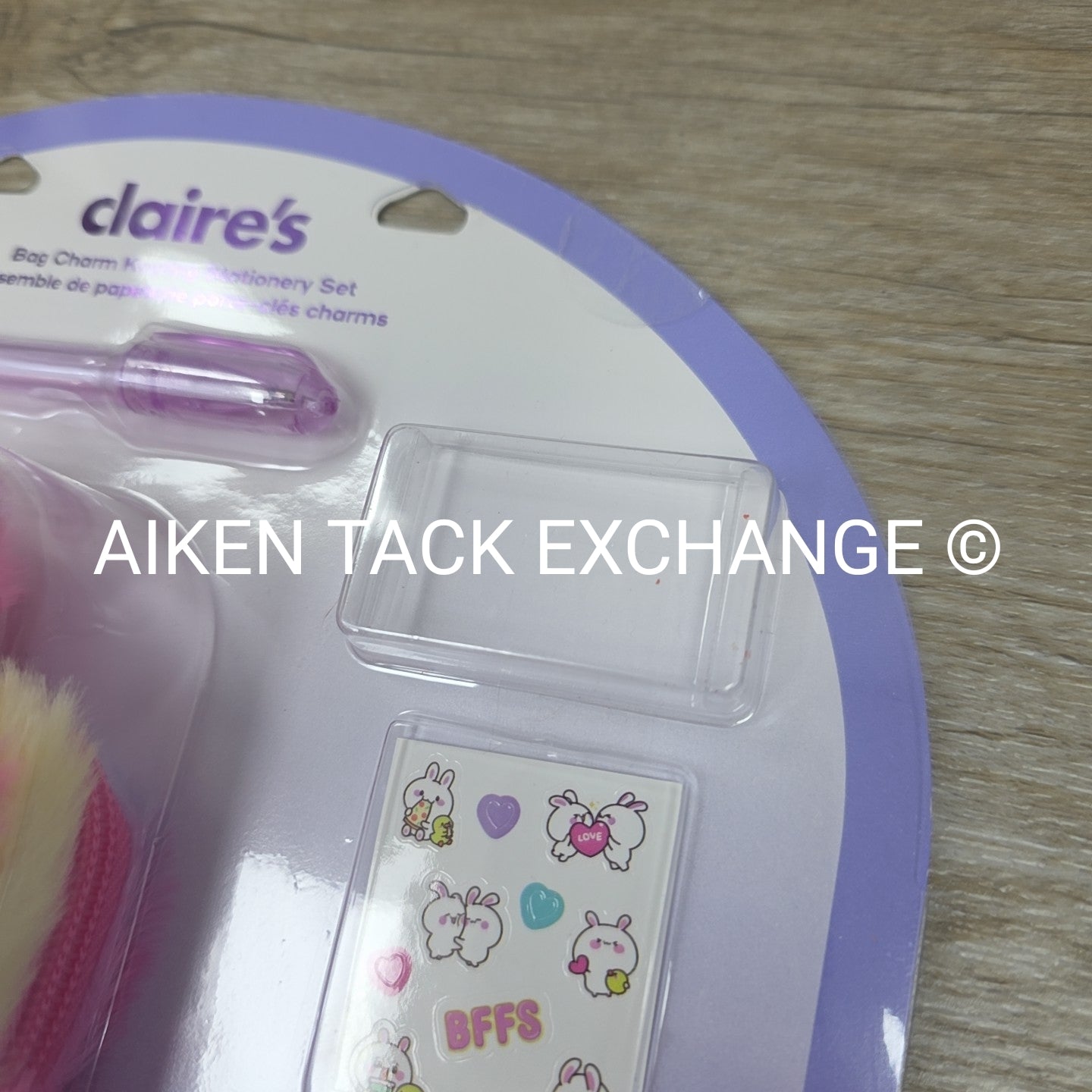 Claire's Bag Charm Keyring Stationery Set (1 item missing)