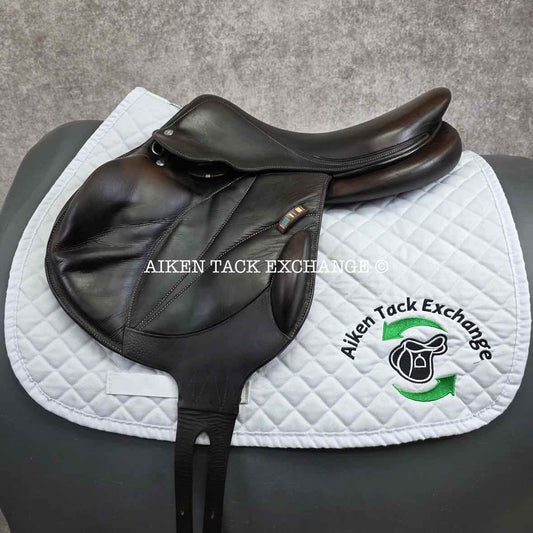 2018 Voltaire Lexington Monoflap Jump Saddle, 17" Seat, 0A Flap, Medium Wide Tree, PRO Panels, Full Buffalo Leather