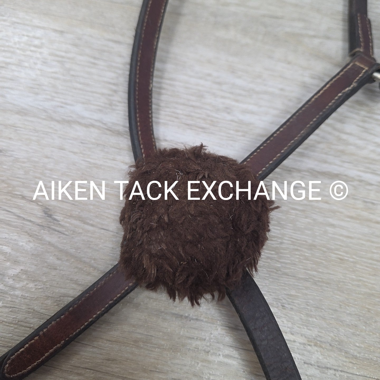 Bobby's English Tack Figure 8 Noseband, Brown, Size Full