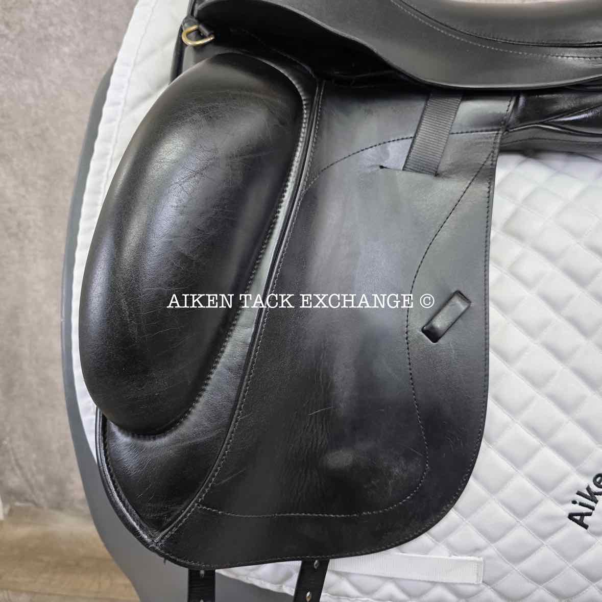 2015 Custom Saddlery Wolfgang Matrix Monoflap Dressage Saddle, 17.5" Seat, Adjustable Tree, Wool Flocked Hybrid Panels