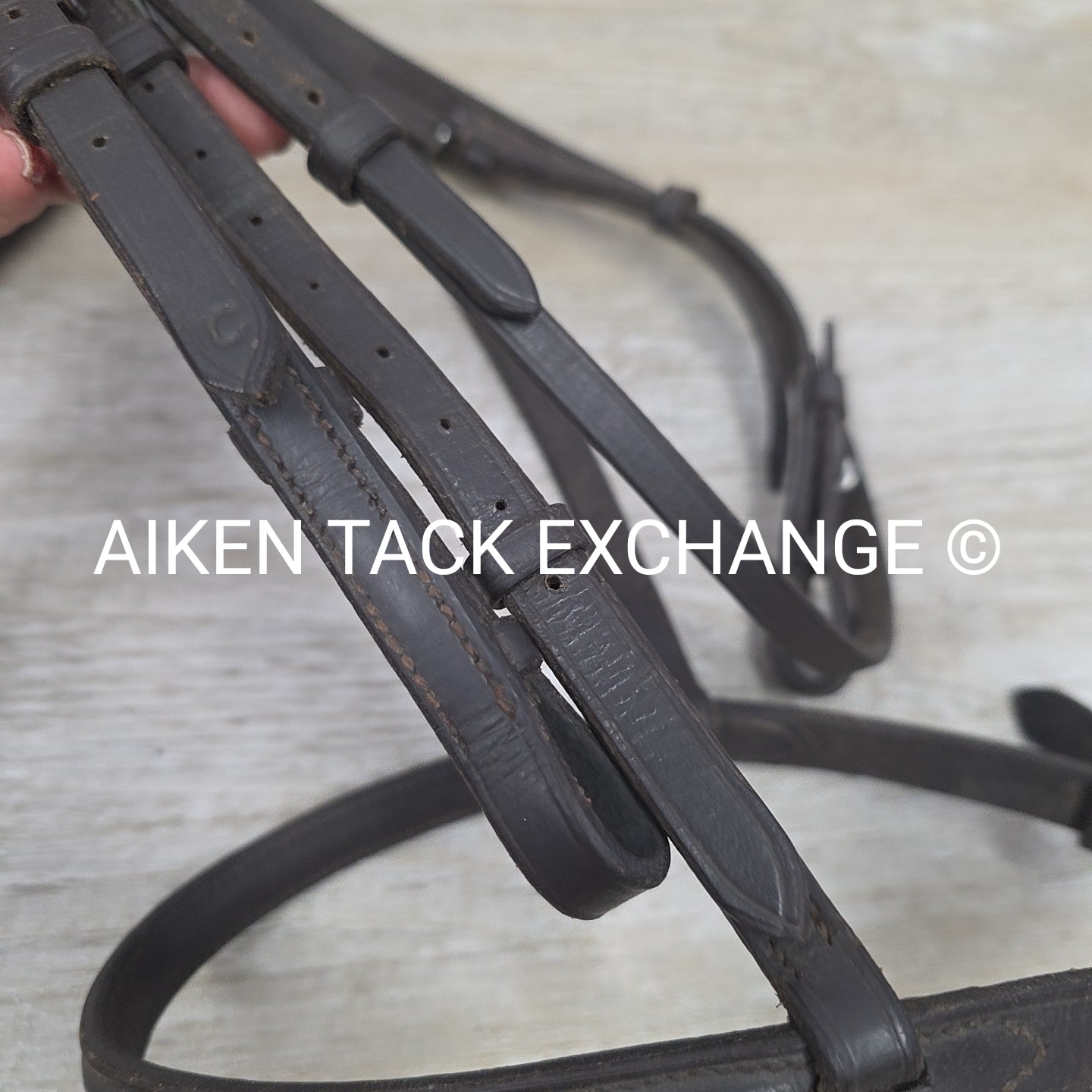 Plain Raised Bridle, No Reins, Brown, Size Cob