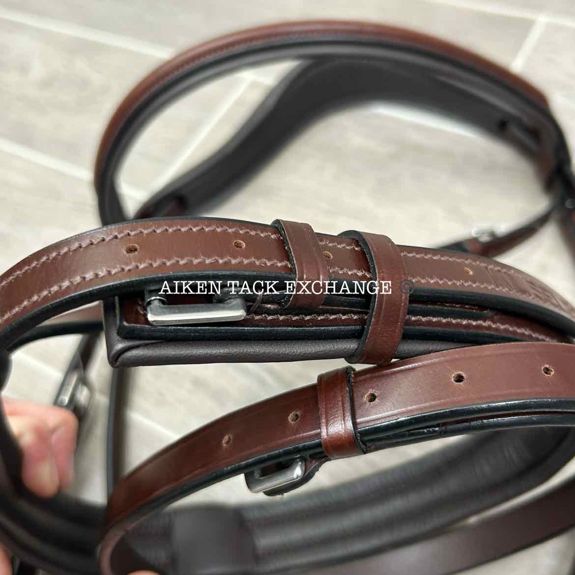 KL Select KL Italia Burghley Bridle with Reins, Brown, Size Full
