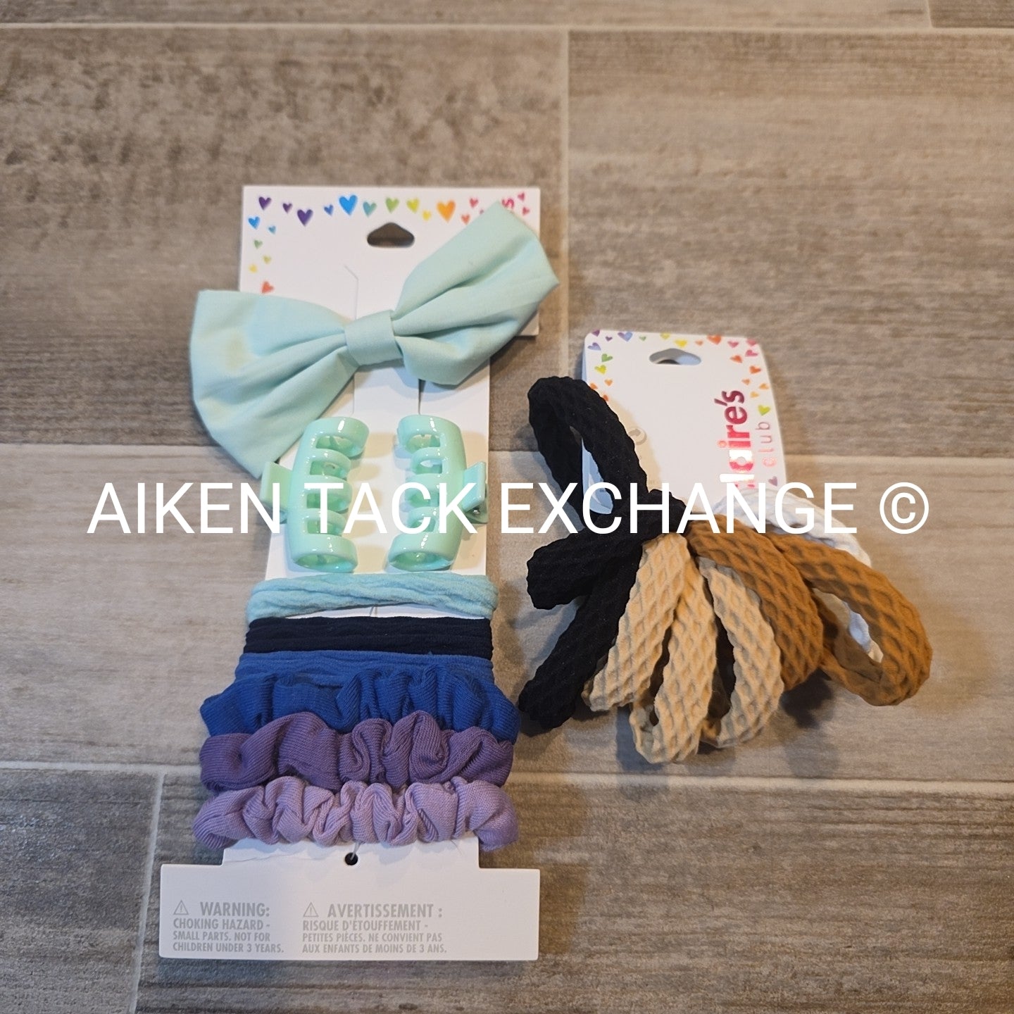 Claire's Hair Bundle - 2 Packs of Hair Ties, 3 Hair Clip