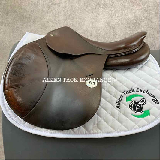 **SOLD** 2014 Meyer Act 1 Close Contact Jump Saddle, 17" Seat (Semi-Deep), Medium Tree, 4 Flap (Regular), Foam Panels