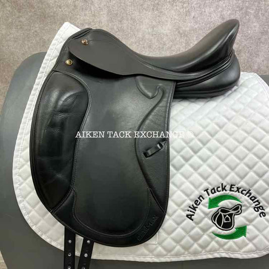 **SOLD** 2008 Prestige Optimax Dressage Saddle, 17" Seat, 34 Tree - Medium Wide, Wool Flocked Panels