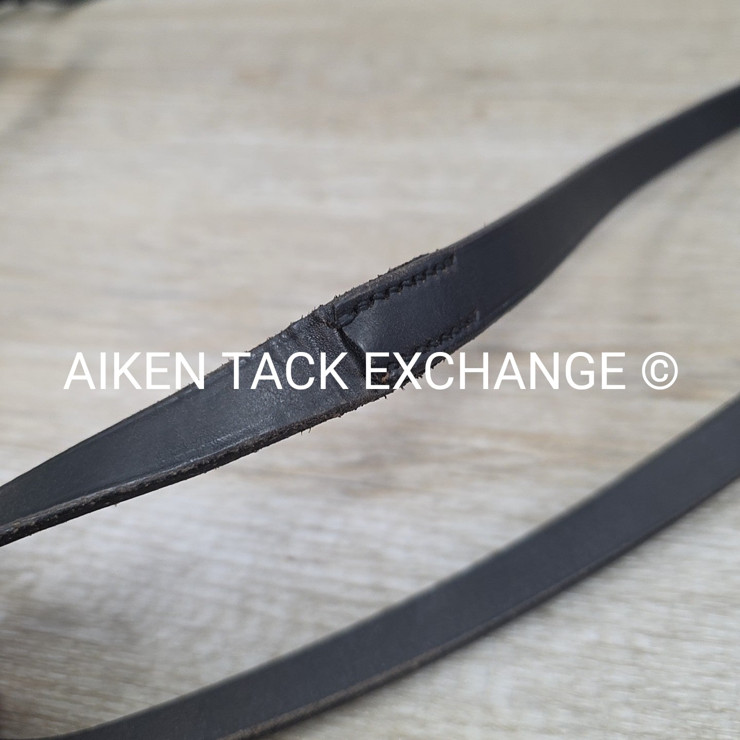 Tony Slatter Saddlery Noseband & Curb Rein, Black, Size Full