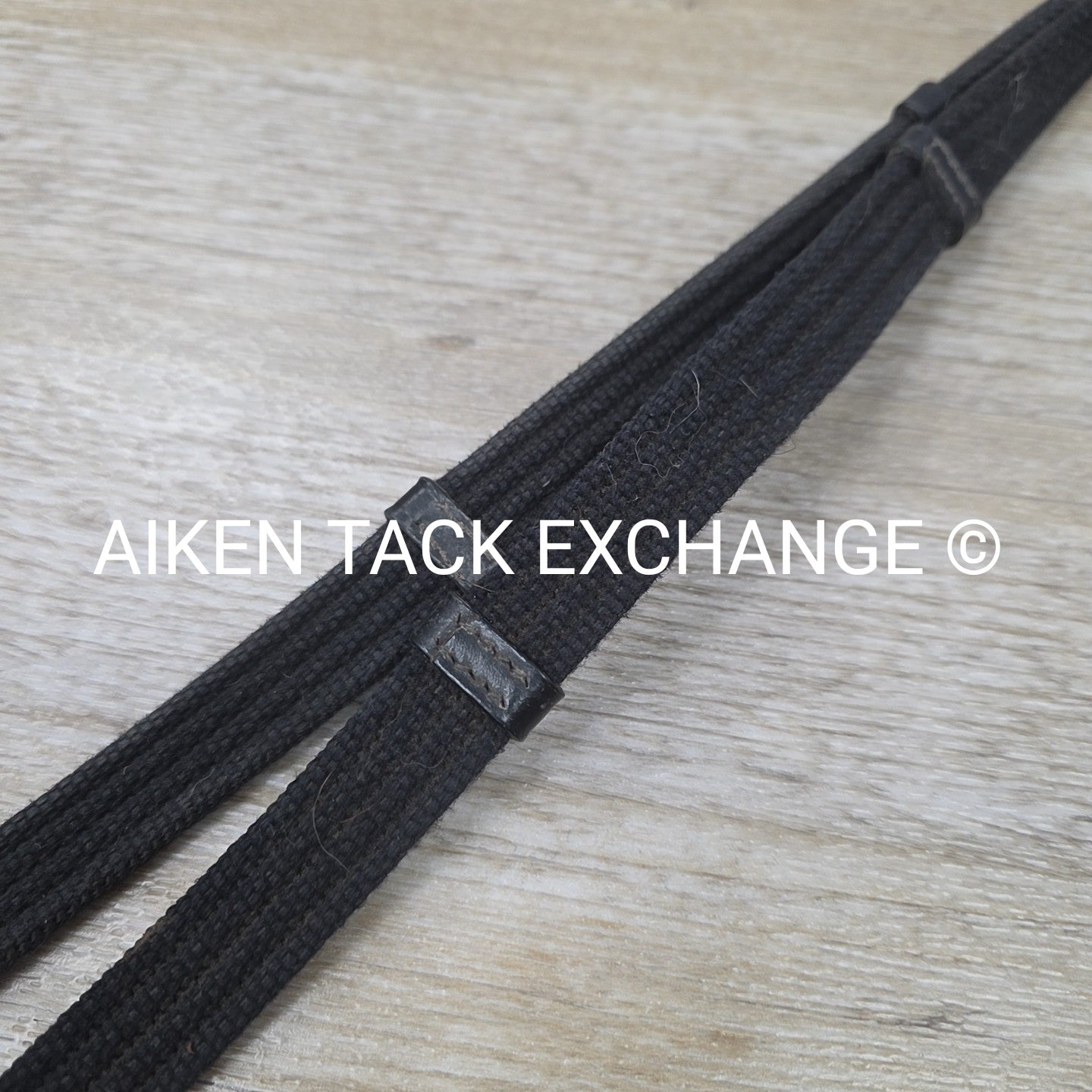 Cotton Web Reins, Black, 58"