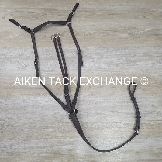 Nunn Finer Hunting Breastplate with Running Martingale Attachment, Brown, Size F