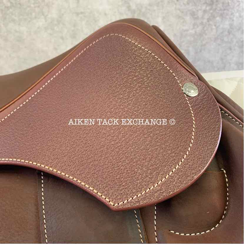 2023 Devoucoux Chiberta K Monoflap Jump Saddle, 16.5" Seat, 0KA Flap, Medium Tree, D3D Panels, Full Buffalo Leather