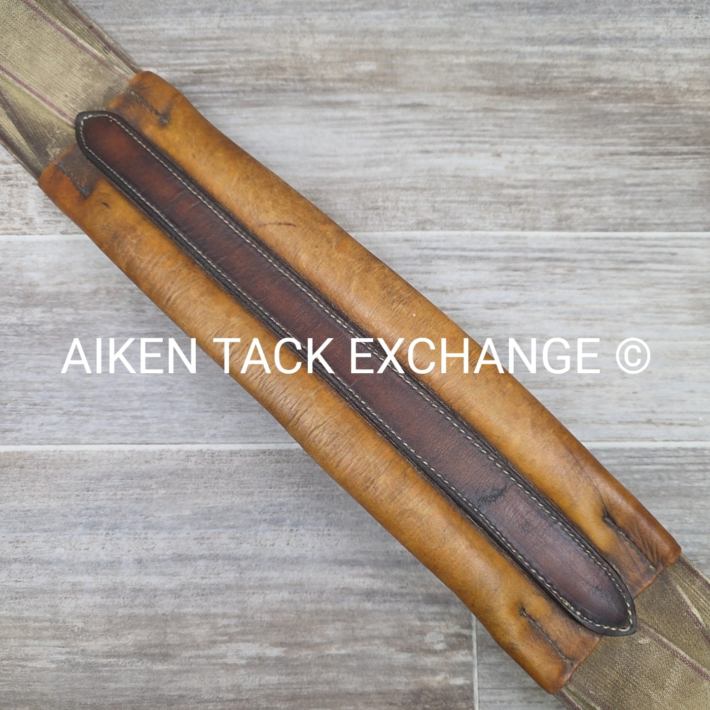 Mortack Girth with Double Elastic, Brown, 46"