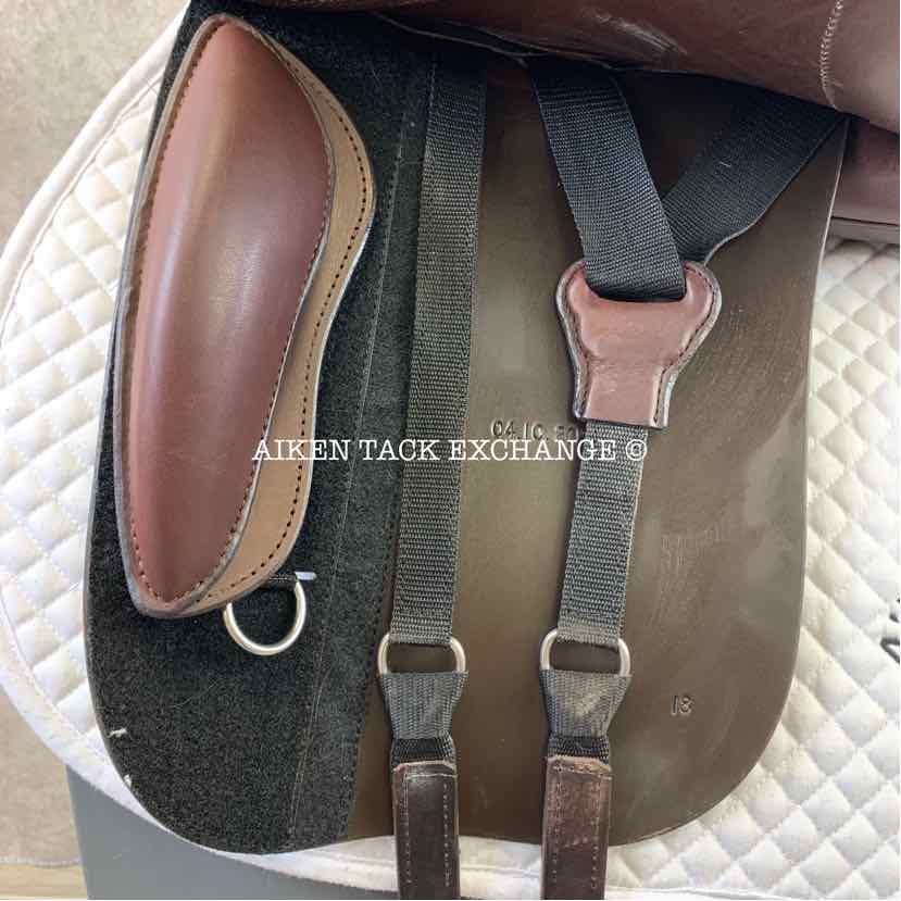 **SOLD** 2022 JC Performance Line P1 Dressage Saddle, 18" Seat, 34 Tree - Medium Wide, Wool Flocked Pony Panels