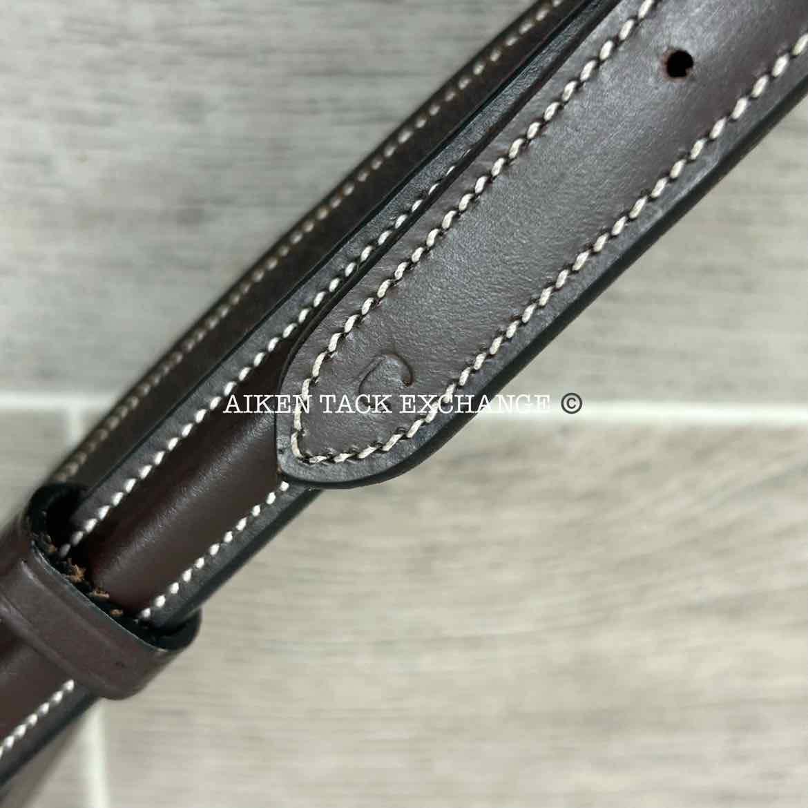 KL Select Black Oak Round Raised Fancy Stitch Standing Martingale, Size Cob