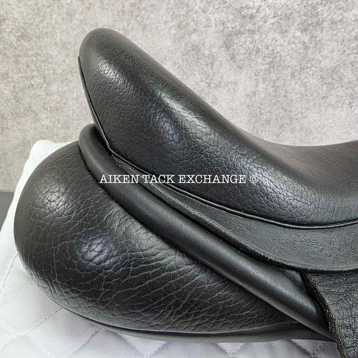 Martin Wilkinson Dressage Saddle, 17.5" Seat, Wide Tree, Wool Flocked Panels