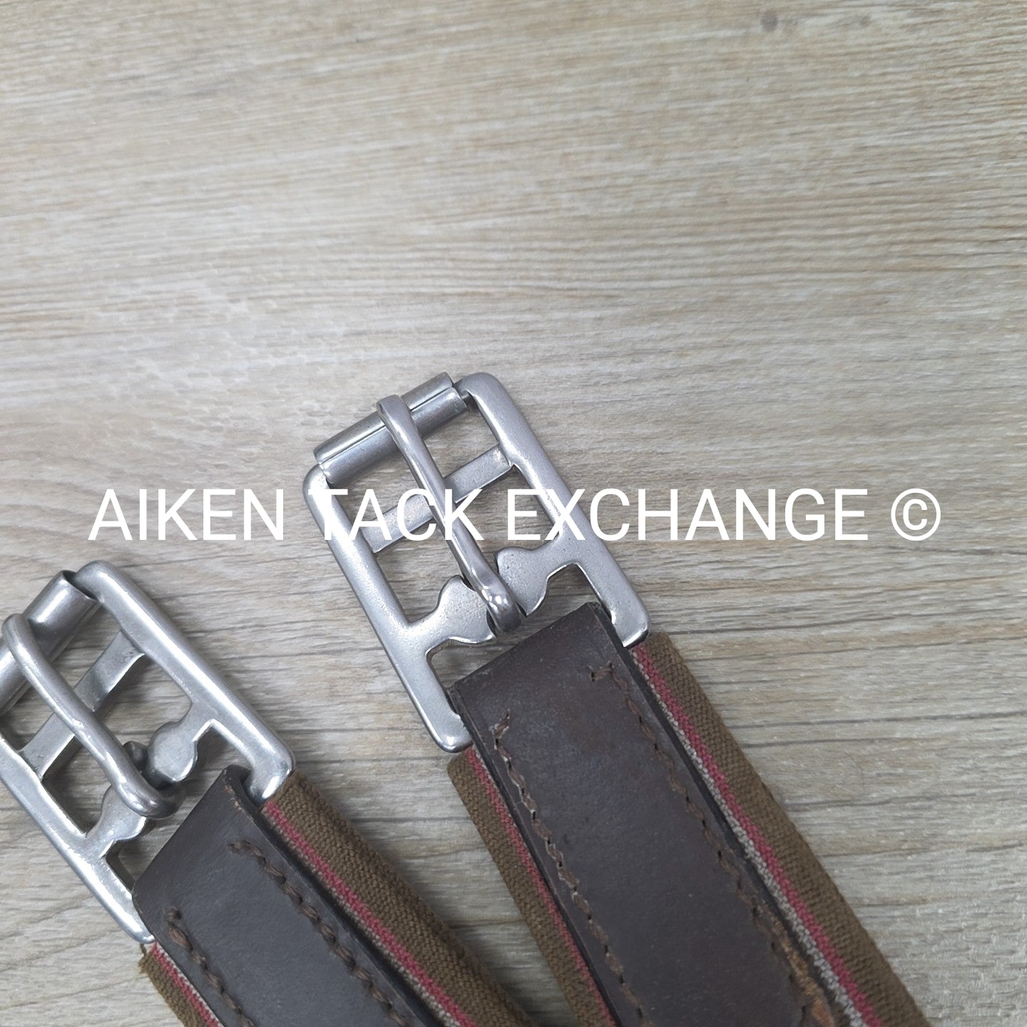 Leather Double End Elastic Equalizer Girth, Brown, 48"