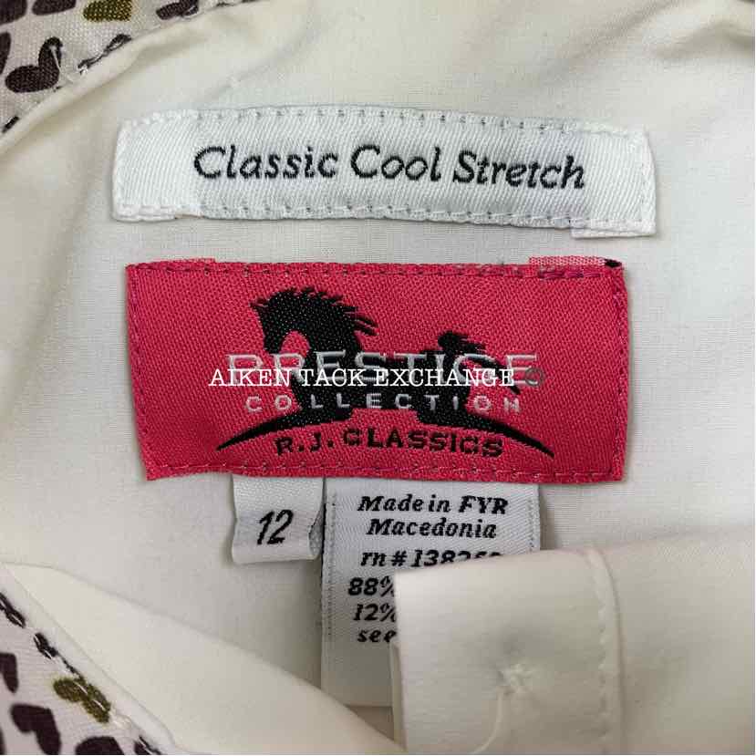 RJ Classics Prestige Collection Long Sleeve Show Shirt, Size 12