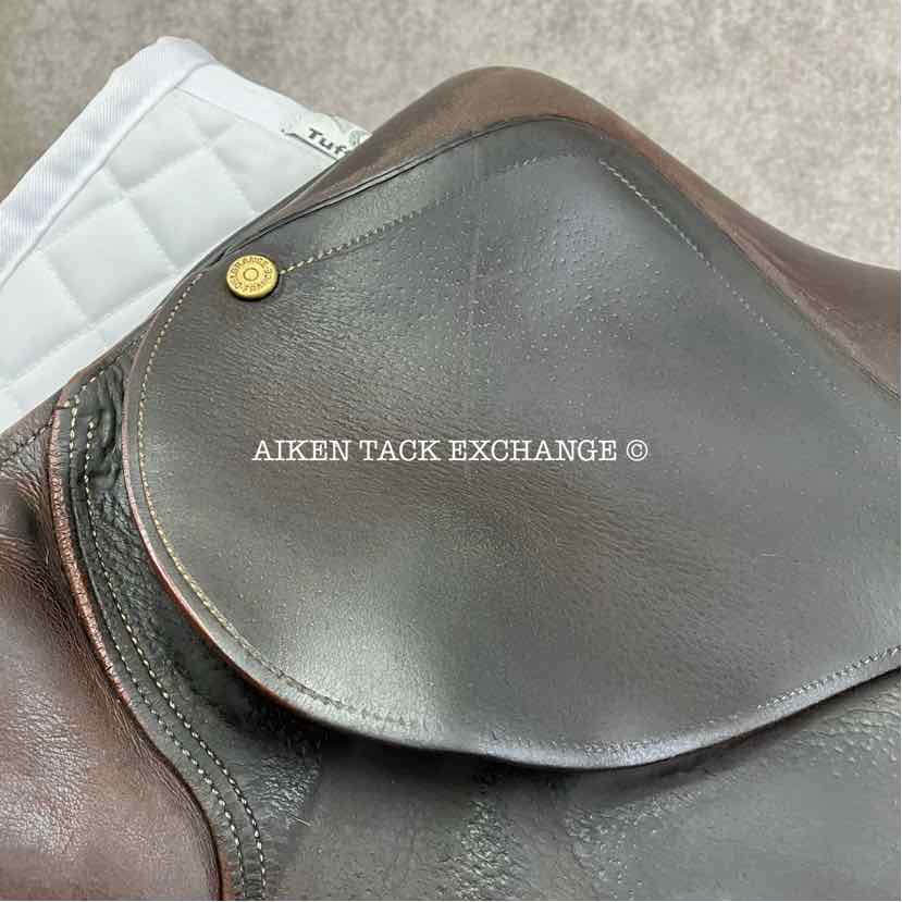 1997 PJ by Bruno DelGrange Close Contact Jump Saddle, 17.5" Seat, 4L Flap, Medium Wide Tree, Foam Panels